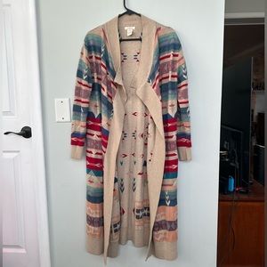 Sundance Long Cardigan Southwest Pattern